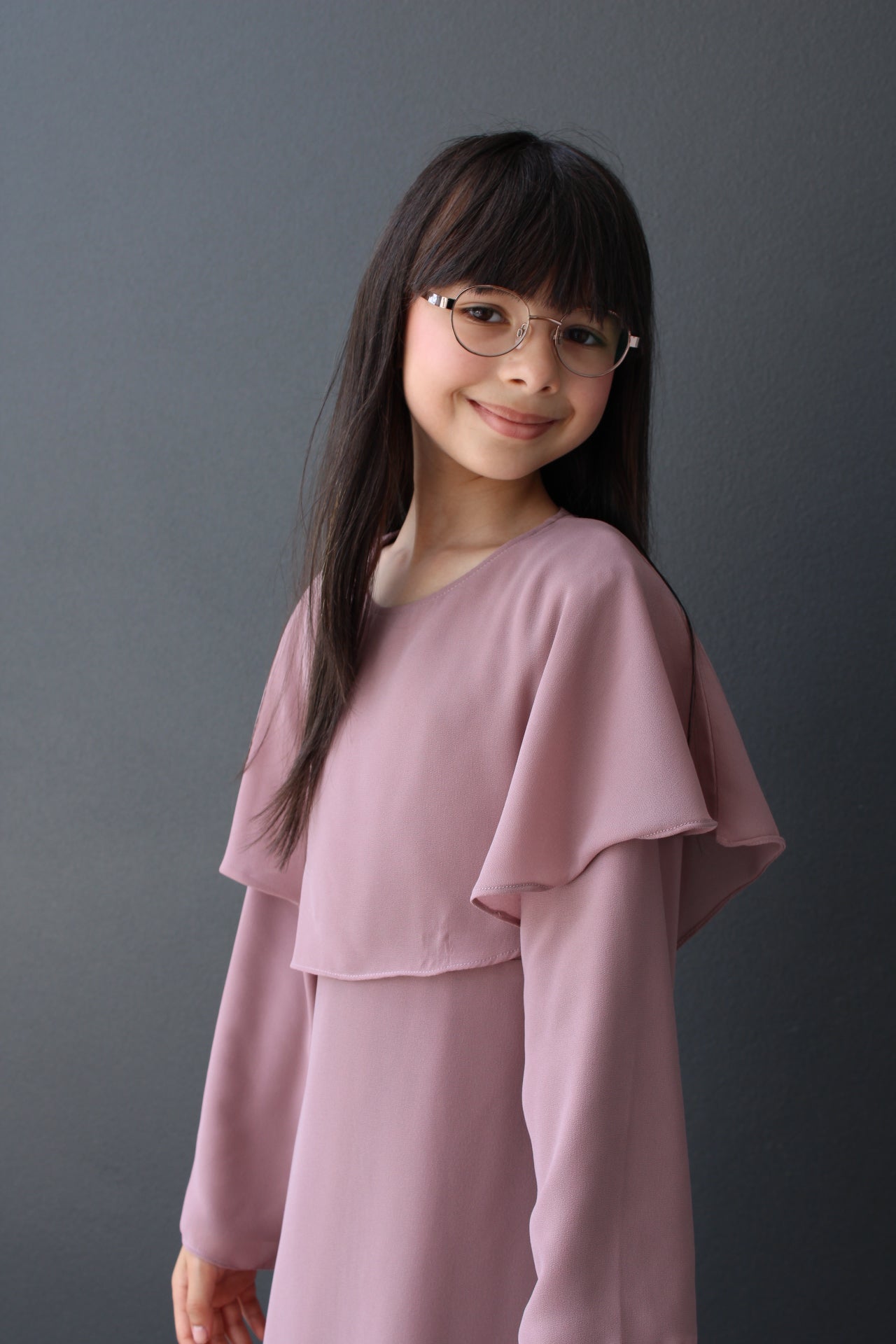 Anneliese Modest Girls Chiffon Dress set